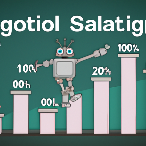 גרפיקה המציגה את התוצאות של קמפיין SEO רובוטי מוצלח, עם עלייה חדה בתנועה האורגנית.